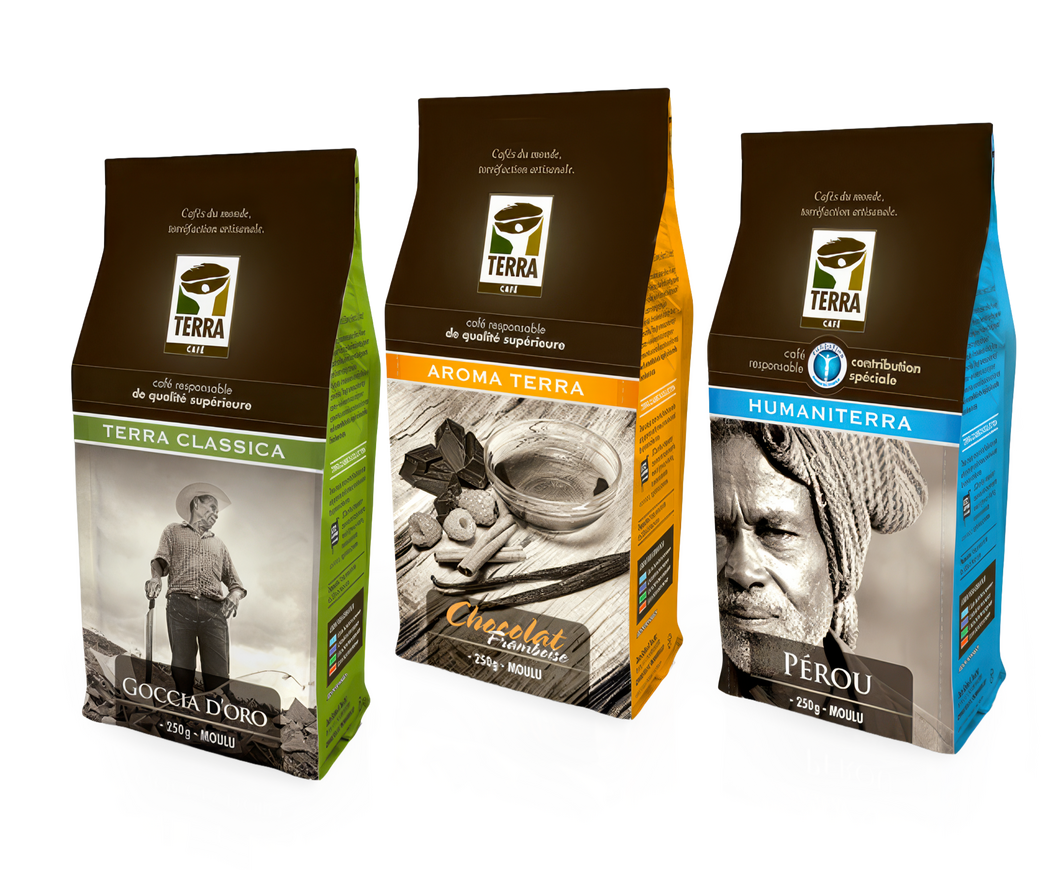 Terra Coffee, branding and packaging.